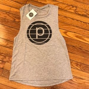 NEW Pure Barre Muscle Tank - Striped Circle P